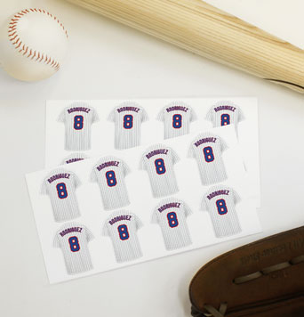 Baseball Jersey Labels