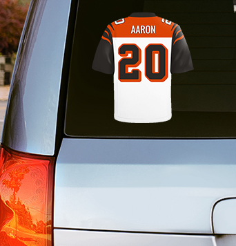 Football Jersey Car Decal